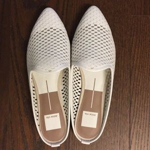 Dolce Vita Grant perforated loafer mules, white